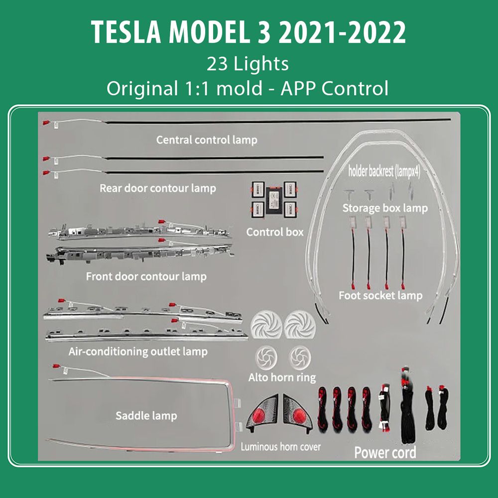 DIQ AMBIENT TESLA MODEL 3 mod.2021> (Digital iQ Ambient Light for Tesla Model 3 mod. 2021-2025 with 23 Lights) DIQ AMBIENT TESLA MODEL 3 mod.2021> (Digital iQ Ambient Light for Tesla Model 3 mod. 2021-2025 with 23 Lights)
