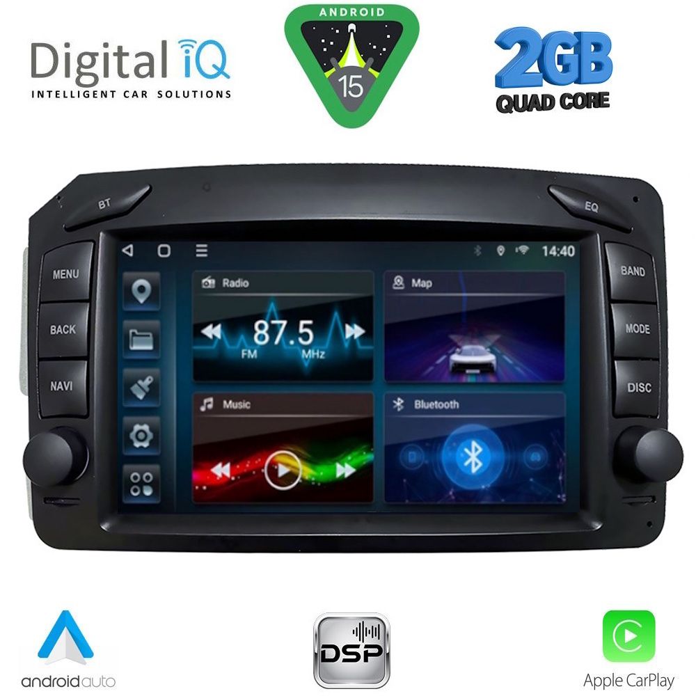 DIGITAL IQ BLD 271_CPA (7" DECK) MULTIMEDIA SYSTEM for MERCEDES C (W203) mod. 1999-2004 DIGITAL IQ BLD 271_CPA (7" DECK) MULTIMEDIA SYSTEM for MERCEDES C (W203) mod. 1999-2004