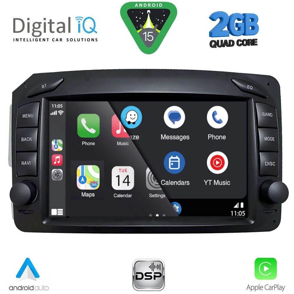 DIGITAL IQ BLD 271_CPA (7" DECK) MULTIMEDIA SYSTEM for MERCEDES C (W203) mod. 1999-2004 DIGITAL IQ BLD 271_CPA (7" DECK) MULTIMEDIA SYSTEM for MERCEDES C (W203) mod. 1999-2004