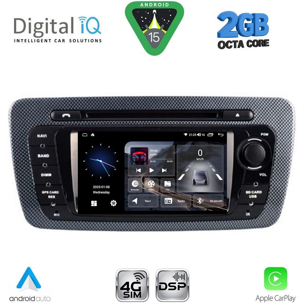 DIGITAL IQ BLF 346_CPA (7" DECK) MULTIMEDIA SYSTEM for SEAT IBIZA mod. 2008-2015 DIGITAL IQ BLF 346_CPA (7" DECK) MULTIMEDIA SYSTEM for SEAT IBIZA mod. 2008-2015