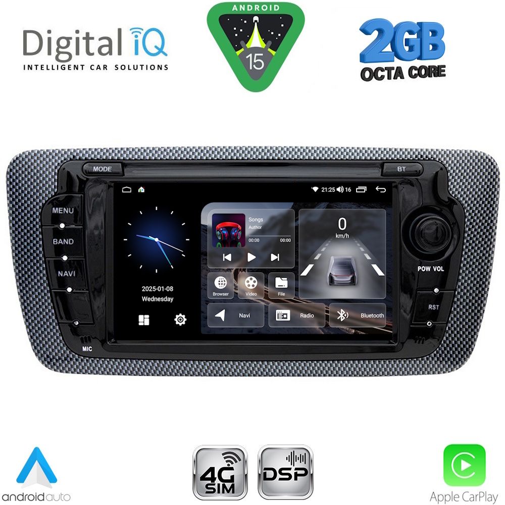 DIGITAL IQ BLF 346_CPA (7" DECK) MULTIMEDIA SYSTEM for SEAT IBIZA mod. 2008-2015 DIGITAL IQ BLF 346_CPA (7" DECK) MULTIMEDIA SYSTEM for SEAT IBIZA mod. 2008-2015