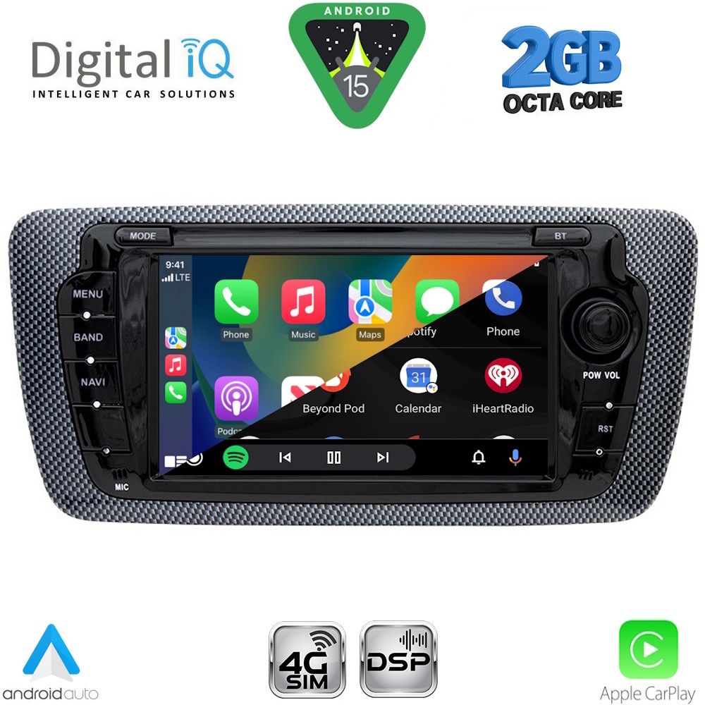 DIGITAL IQ BLF 346_CPA (7" DECK) MULTIMEDIA SYSTEM for SEAT IBIZA mod. 2008-2015 DIGITAL IQ BLF 346_CPA (7" DECK) MULTIMEDIA SYSTEM for SEAT IBIZA mod. 2008-2015