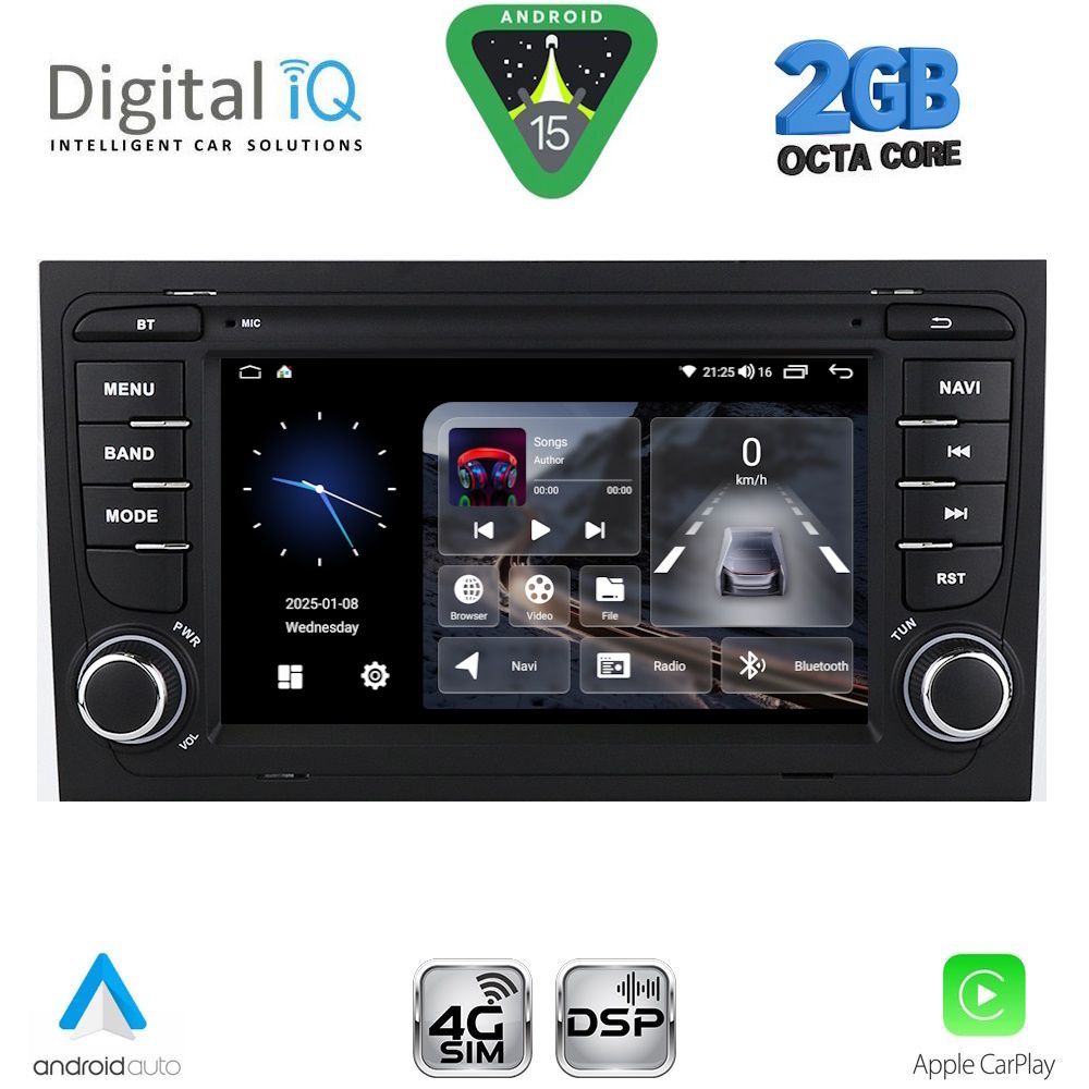 DIGITAL IQ BLF 350_CPA (7" DECK) MULTIMEDIA OEM for AUDI A4 mod. 2002-2008 DIGITAL IQ BLF 350_CPA (7" DECK) MULTIMEDIA OEM for AUDI A4 mod. 2002-2008
