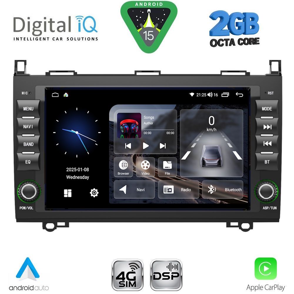 DIGITAL IQ BLF 368_CPA (8" DECK) MULTIMEDIA OEM for MERCEDES A – B – SPRINTER – VITO – VIANO mod. 2007-2019 DIGITAL IQ BLF 368_CPA (8" DECK) MULTIMEDIA OEM for MERCEDES A – B – SPRINTER – VITO – VIANO mod. 2007-2019