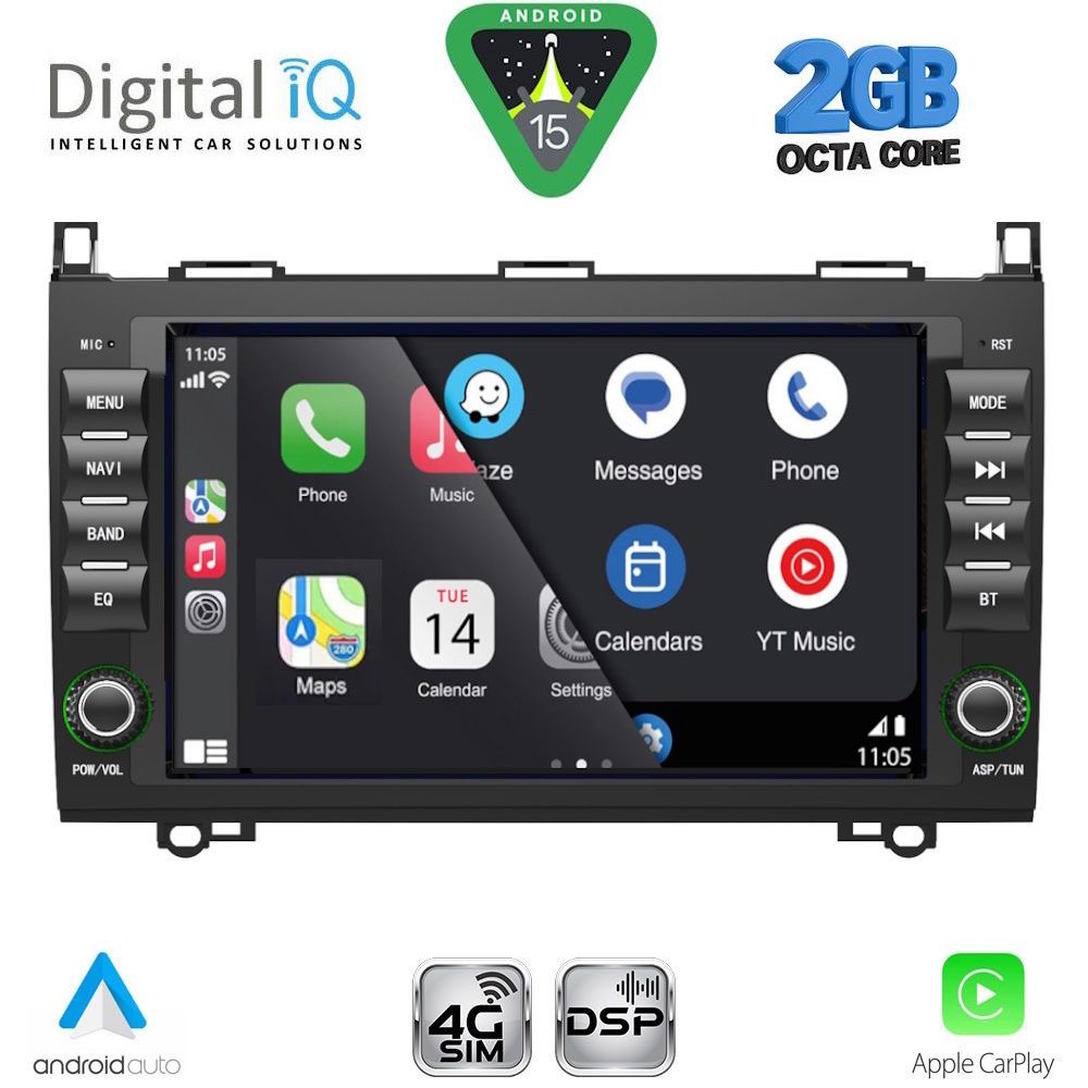 DIGITAL IQ BLF 368_CPA (8" DECK) MULTIMEDIA OEM for MERCEDES A – B – SPRINTER – VITO – VIANO mod. 2007-2019 DIGITAL IQ BLF 368_CPA (8" DECK) MULTIMEDIA OEM for MERCEDES A – B – SPRINTER – VITO – VIANO mod. 2007-2019