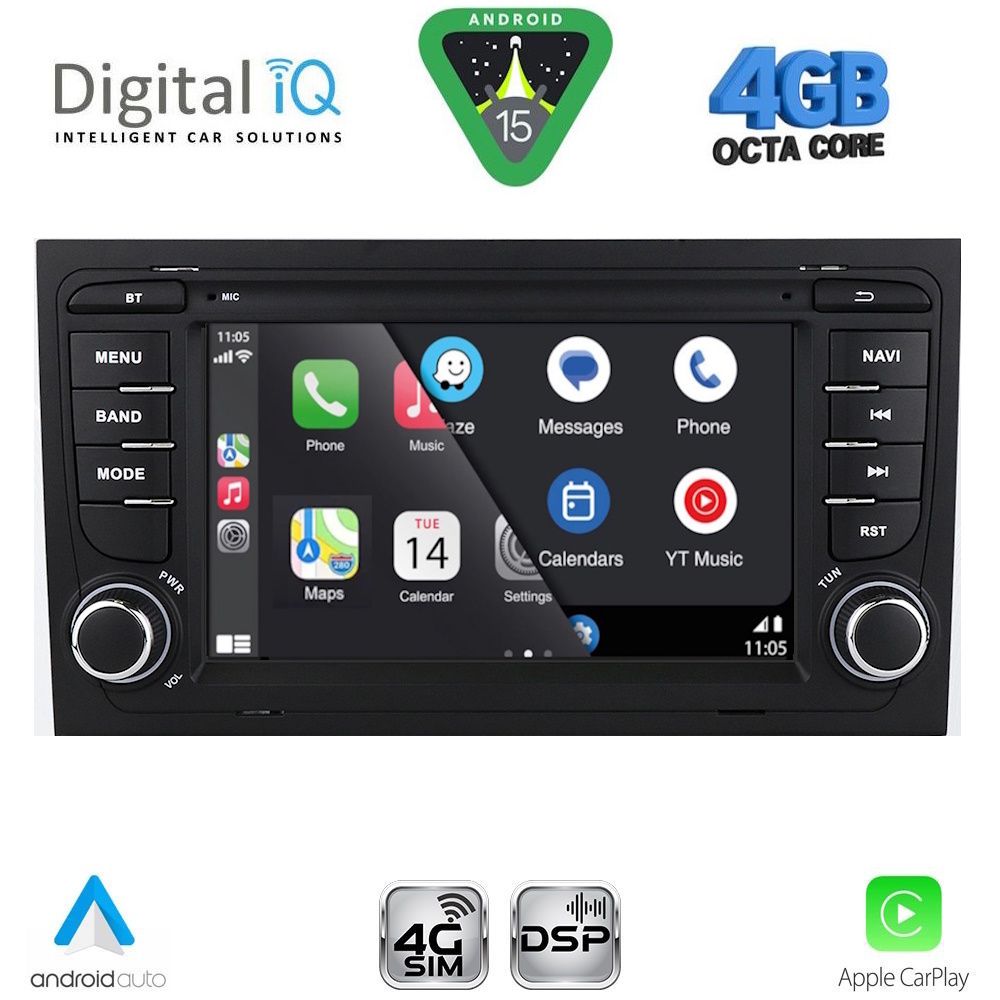 DIGITAL IQ BLG 450_CPA (7″ DECK) MULTIMEDIA OEM for AUDI A4 mod. 2002-2008 DIGITAL IQ BLG 450_CPA (7″ DECK) MULTIMEDIA OEM for AUDI A4 mod. 2002-2008