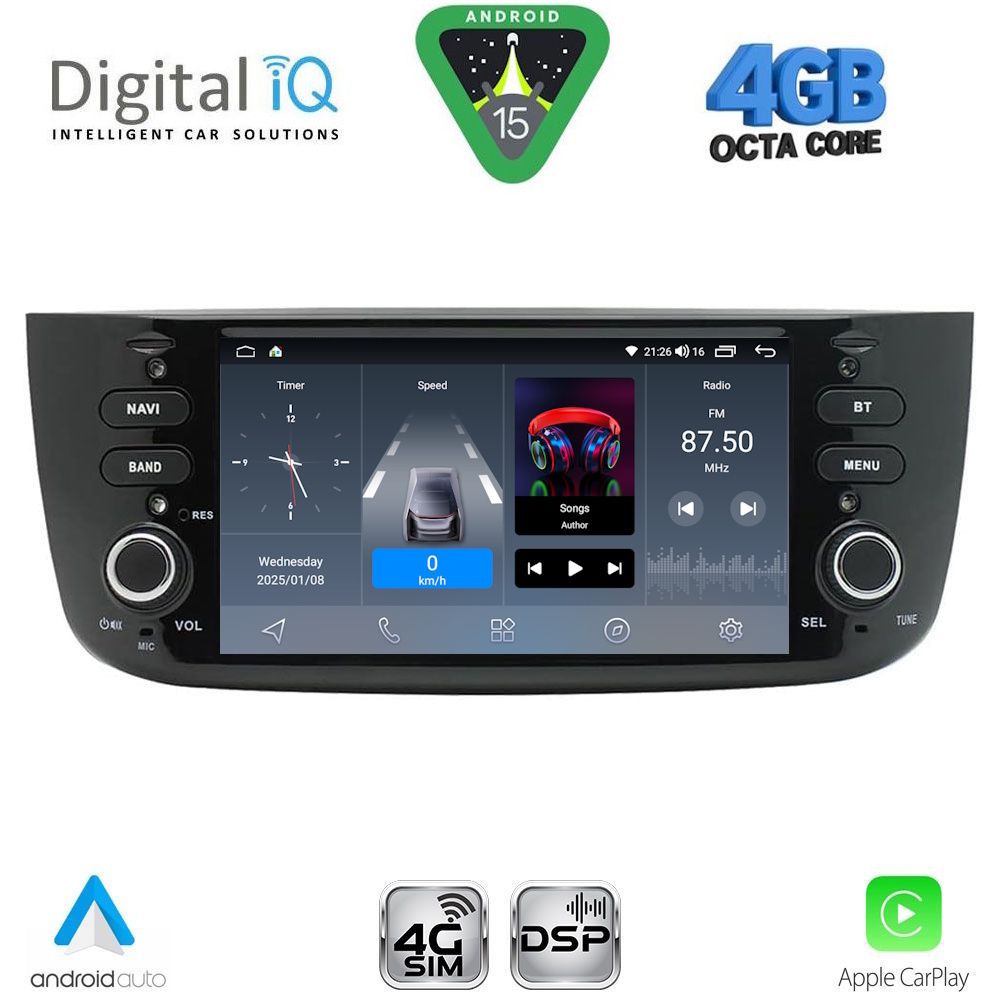 DIGITAL IQ BLF 364_CPA (7" DECK) MULTIMEDIA SYSTEM for FIAT GRANDE PUNTO mod. 2012-2018 – EVO mod. 2009-2018 DIGITAL IQ BLF 364_CPA (7" DECK) MULTIMEDIA SYSTEM for FIAT GRANDE PUNTO mod. 2012-2018 – EVO mod. 2009-2018