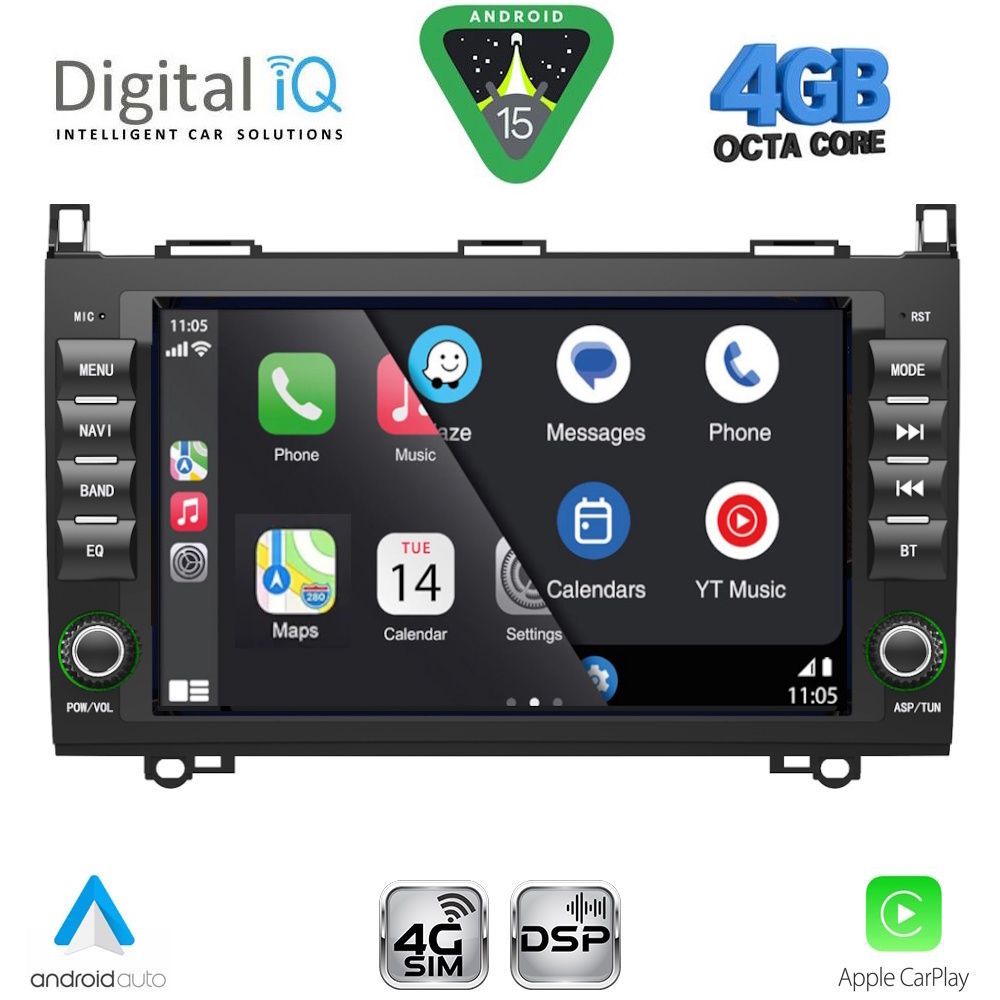DIGITAL IQ BLF 368_CPA (8" DECK) MULTIMEDIA OEM for MERCEDES A – B – SPRINTER – VITO – VIANO mod. 2007-2019 DIGITAL IQ BLF 368_CPA (8" DECK) MULTIMEDIA OEM for MERCEDES A – B – SPRINTER – VITO – VIANO mod. 2007-2019