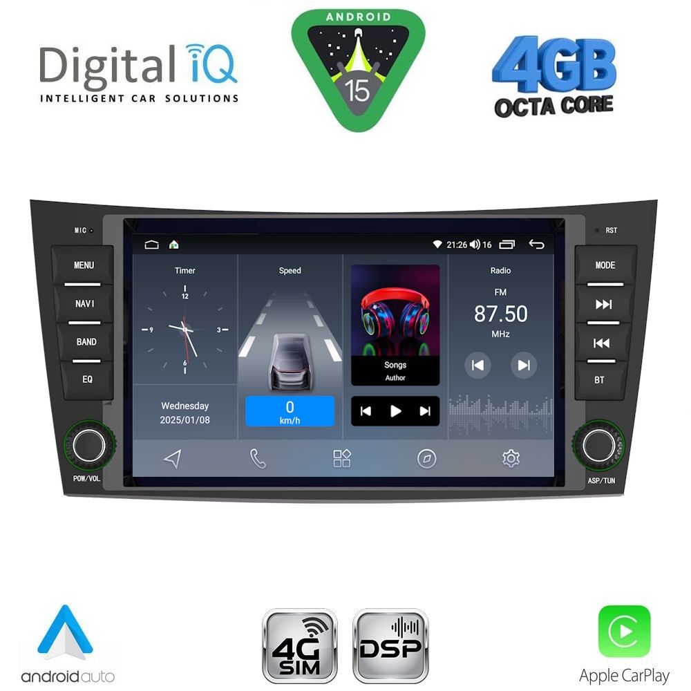 DIGITAL IQ BLG 490_CPA (8" DECK) MULTIMEDIA SYSTEM for MERCEDES E (W211) – CLS (W219) mod. 2003-2009 DIGITAL IQ BLG 490_CPA (8" DECK) MULTIMEDIA SYSTEM for MERCEDES E (W211) – CLS (W219) mod. 2003-2009
