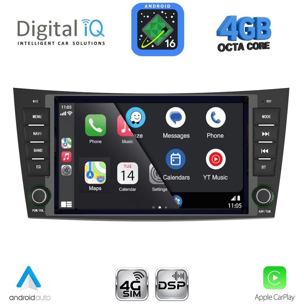 DIGITAL IQ BLG 490_CPA (8" DECK) MULTIMEDIA SYSTEM for MERCEDES E (W211) – CLS (W219) mod. 2003-2009 DIGITAL IQ BLG 490_CPA (8" DECK) MULTIMEDIA SYSTEM for MERCEDES E (W211) – CLS (W219) mod. 2003-2009