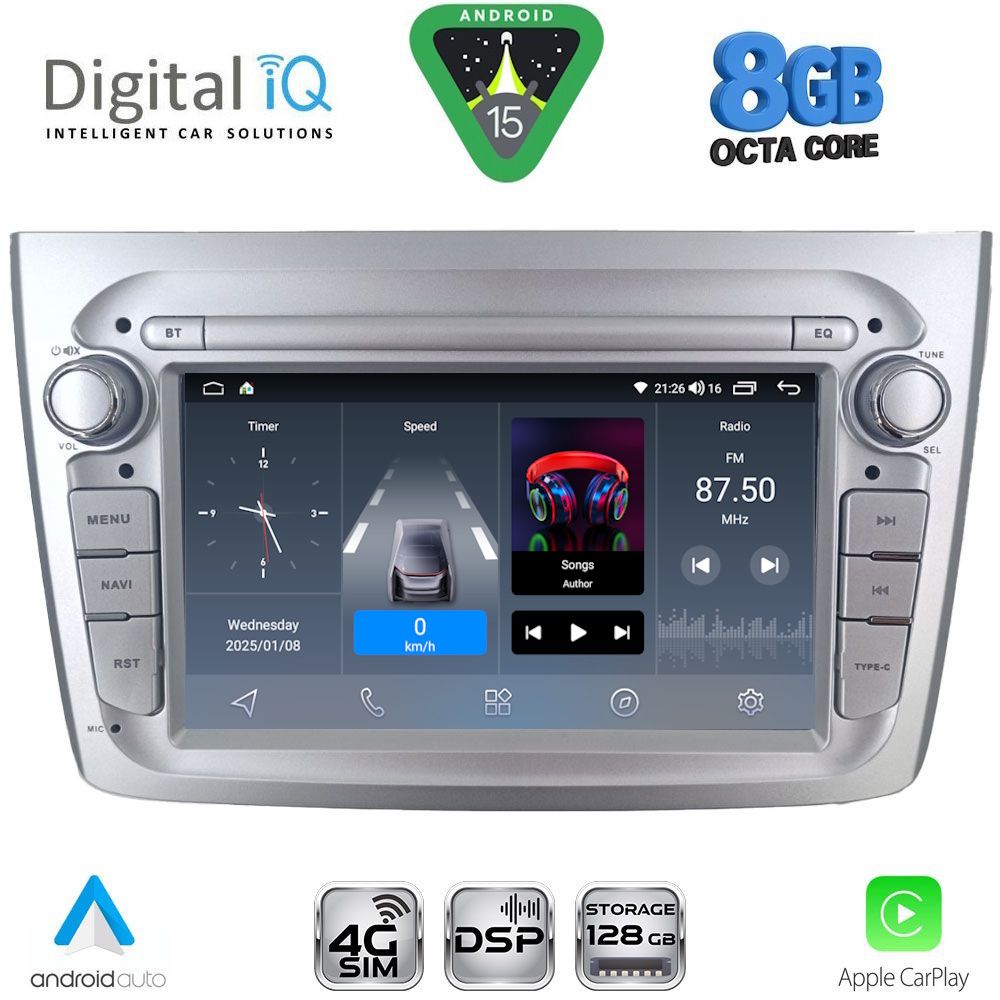 DIGITAL IQ BLM 757SL_CPA (7" DECK) MULTIMEDIA OEM for ALFA ROMEO MITO mod. 2008-2018 (SILVER) DIGITAL IQ BLM 757SL_CPA (7" DECK) MULTIMEDIA OEM for ALFA ROMEO MITO mod. 2008-2018 (SILVER)