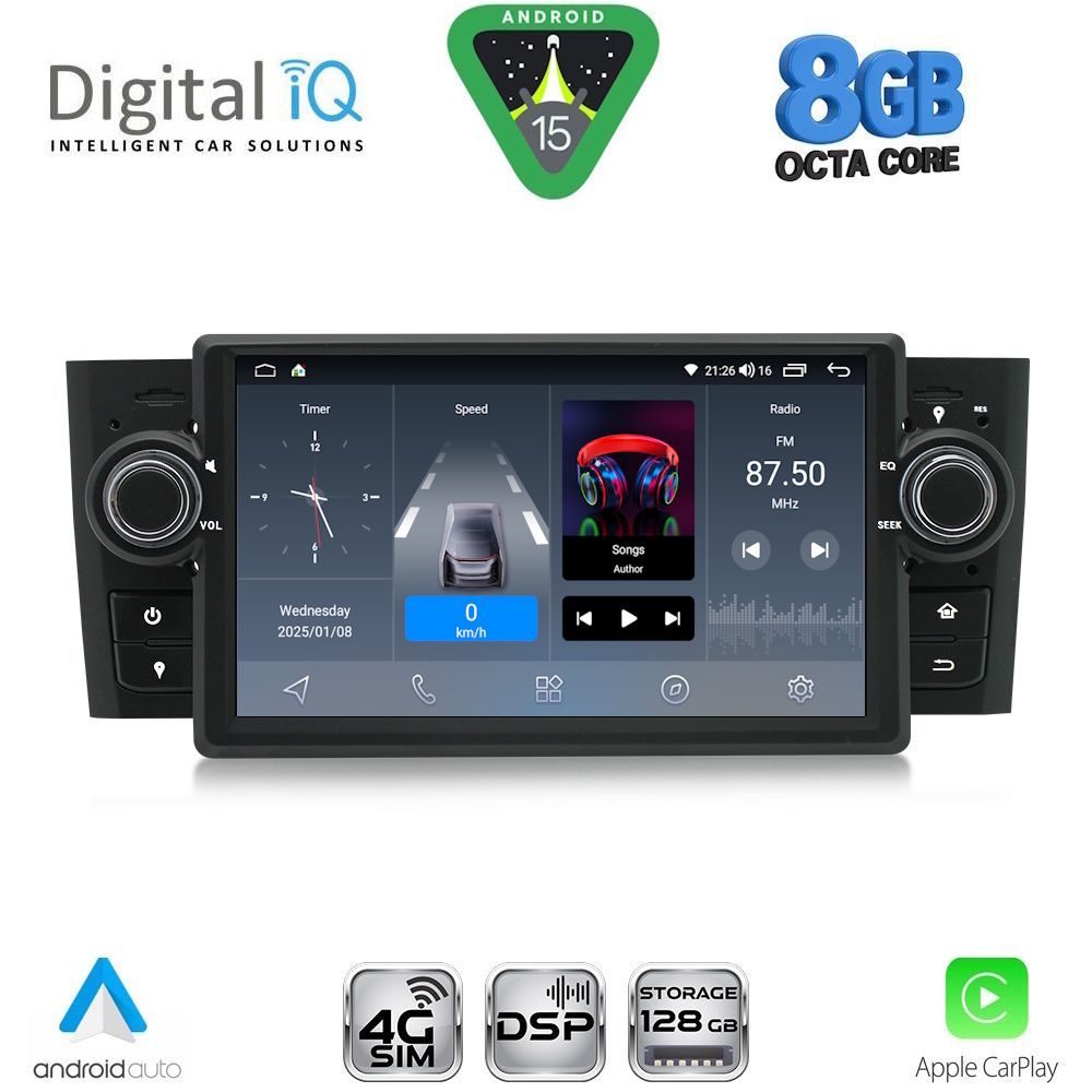 DIGITAL IQ BLM 763_CPA (7" DECK) MULTIMEDIA OEM for FIAT GRANDE PUNTO mod. 2005-2012 DIGITAL IQ BLM 763_CPA (7" DECK) MULTIMEDIA OEM for FIAT GRANDE PUNTO mod. 2005-2012