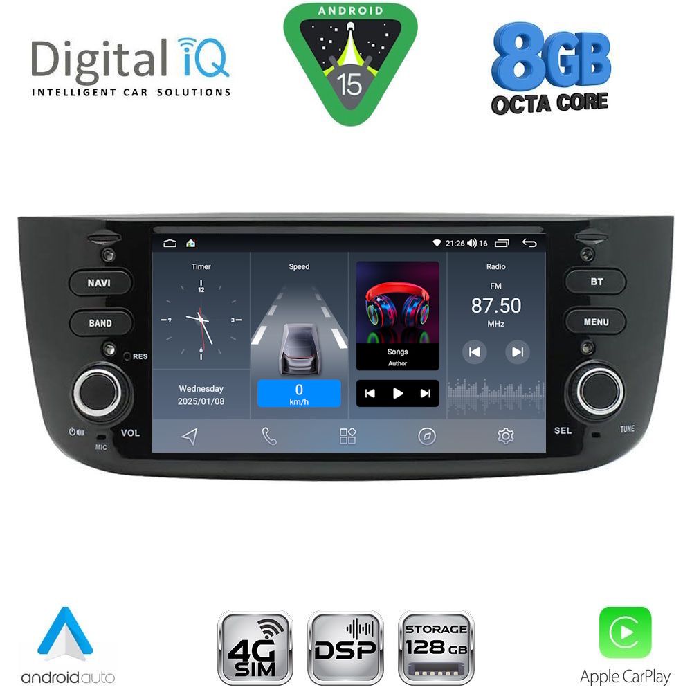 DIGITAL IQ BLM 764_CPA (7" DECK) MULTIMEDIA OEM for FIAT GRANDE PUNTO mod. 2012-2018 – EVO mod. 2009-2018 DIGITAL IQ BLM 764_CPA (7" DECK) MULTIMEDIA OEM for FIAT GRANDE PUNTO mod. 2012-2018 – EVO mod. 2009-2018