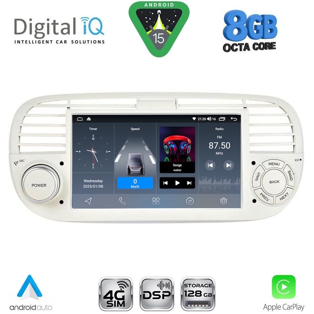 DIGITAL IQ BLM 765BG_CPA (7" DECK) MULTIMEDIA OEM for FIAT 500 mod. 2007-2015 (BEIGE) DIGITAL IQ BLM 765BG_CPA (7" DECK) MULTIMEDIA OEM for FIAT 500 mod. 2007-2015 (BEIGE)