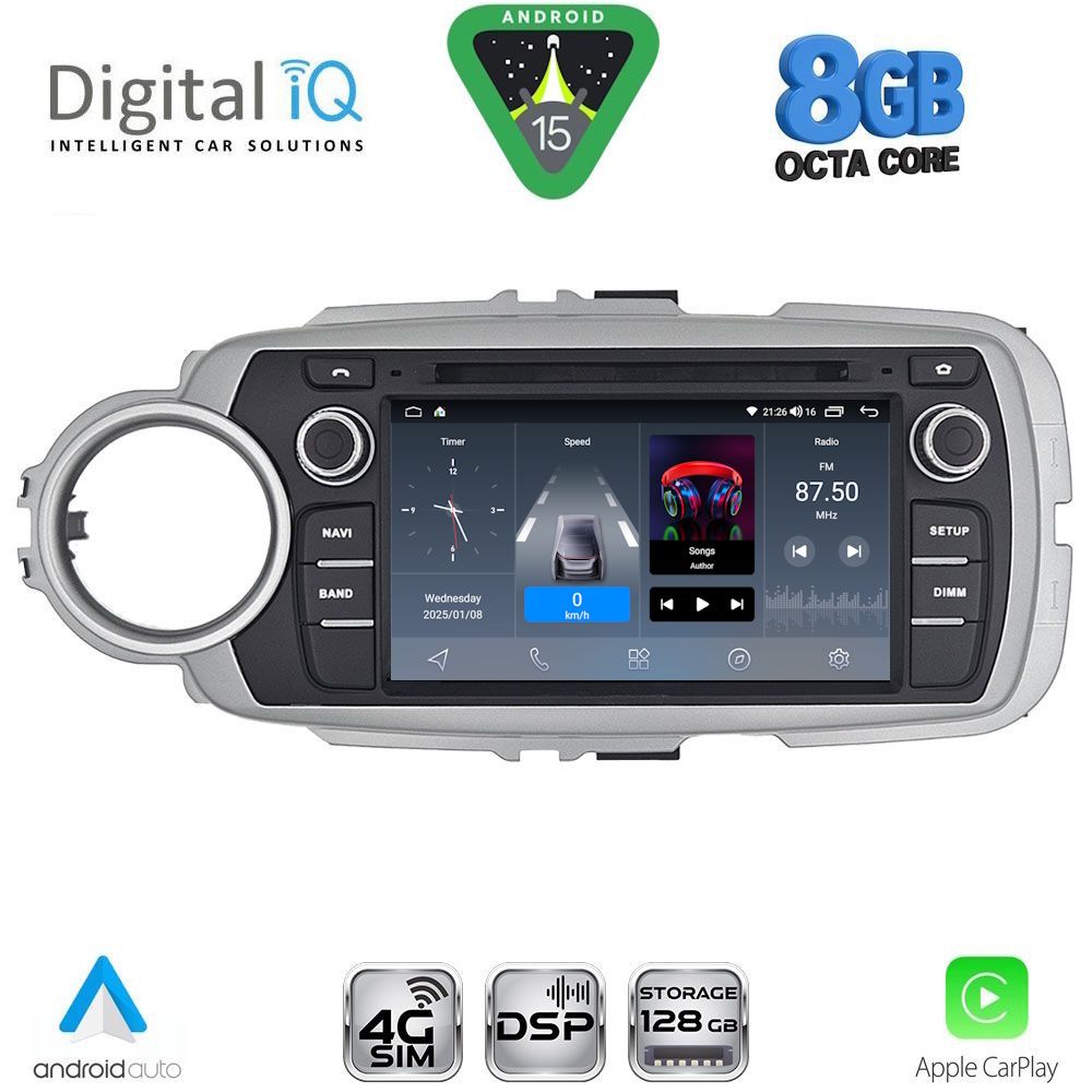 DIGITAL IQ BLM 730_CPA (7" DECK) MULTIMEDIA OEM for TOYOTA YARIS mod. 2011-2020 DIGITAL IQ BLM 730_CPA (7" DECK) MULTIMEDIA OEM for TOYOTA YARIS mod. 2011-2020