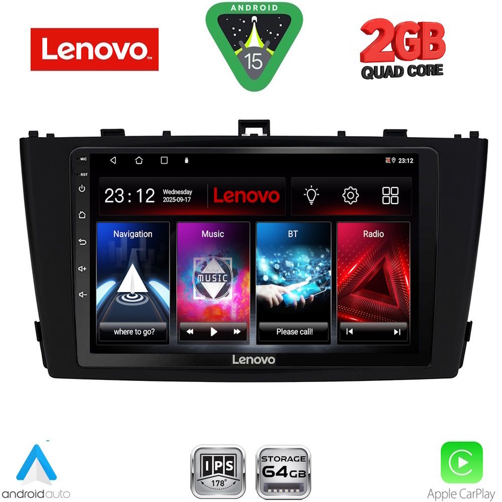 LENOVO LVD 2705BL_CPA (9inc) MULTIMEDIA TABLET for TOYOTA AVENSIS (T27) mod. 2009-2015 (BLACK) LENOVO LVD 2705BL_CPA (9inc) MULTIMEDIA TABLET for TOYOTA AVENSIS (T27) mod. 2009-2015 (BLACK)