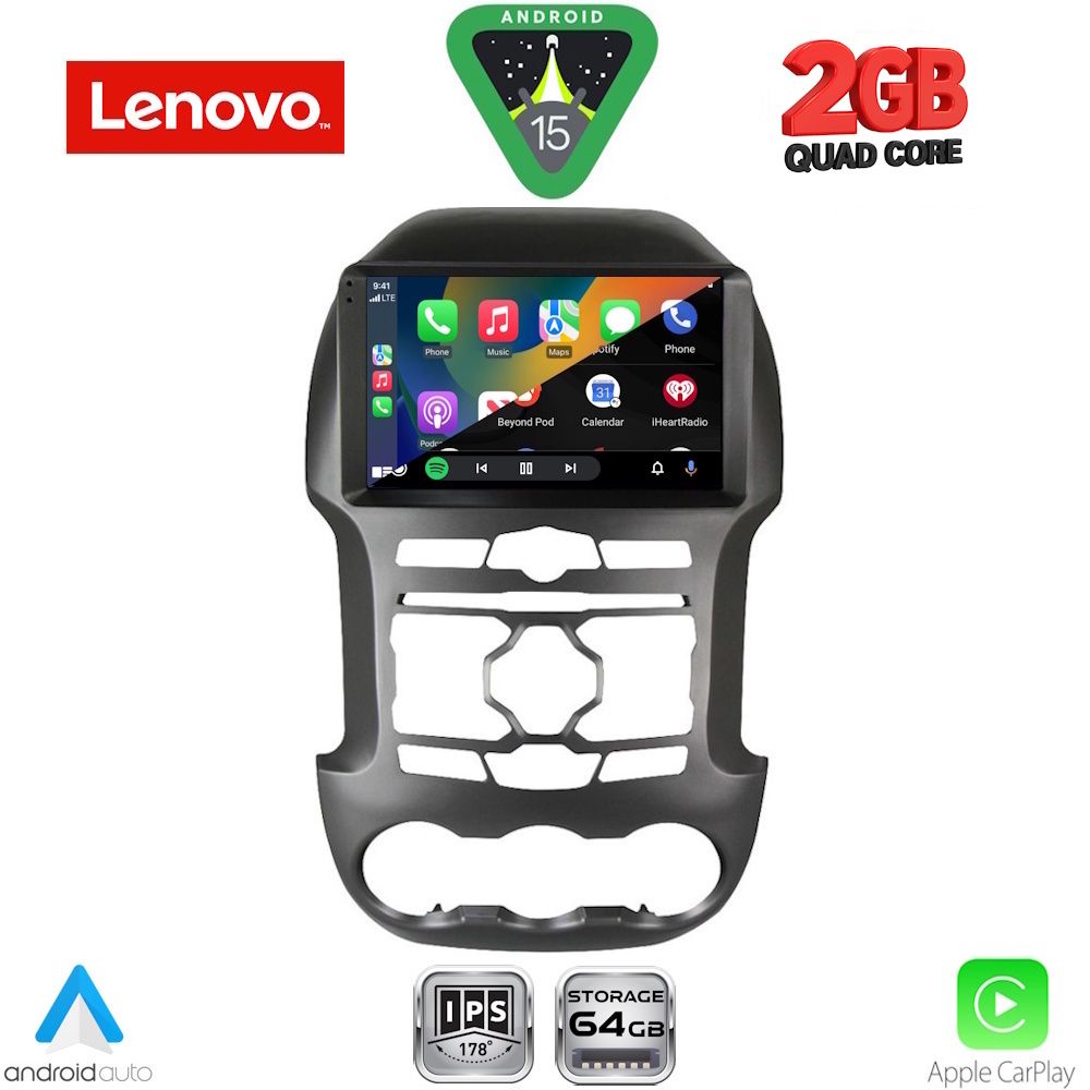 LENOVO LVD 2171S_CPA (9inc) MULTIMEDIA TABLET for FORD RANGER mod. 2011-2015 LENOVO LVD 2171S_CPA (9inc) MULTIMEDIA TABLET for FORD RANGER mod. 2011-2015