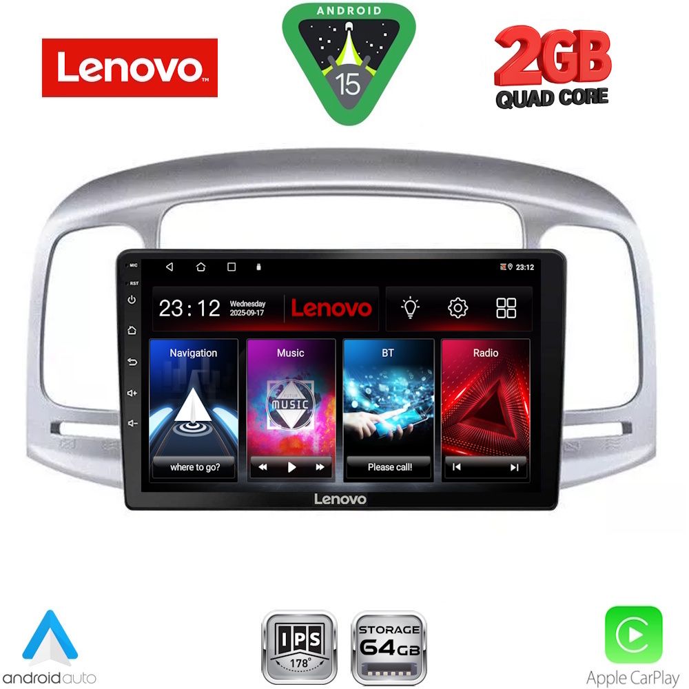 LENOVO LVD 2249SL_CPA (9inc) MULTIMEDIA TABLET for HYUNDAI ACCENT mod. 2005-2012 (SILVER) LENOVO LVD 2249SL_CPA (9inc) MULTIMEDIA TABLET for HYUNDAI ACCENT mod. 2005-2012 (SILVER)