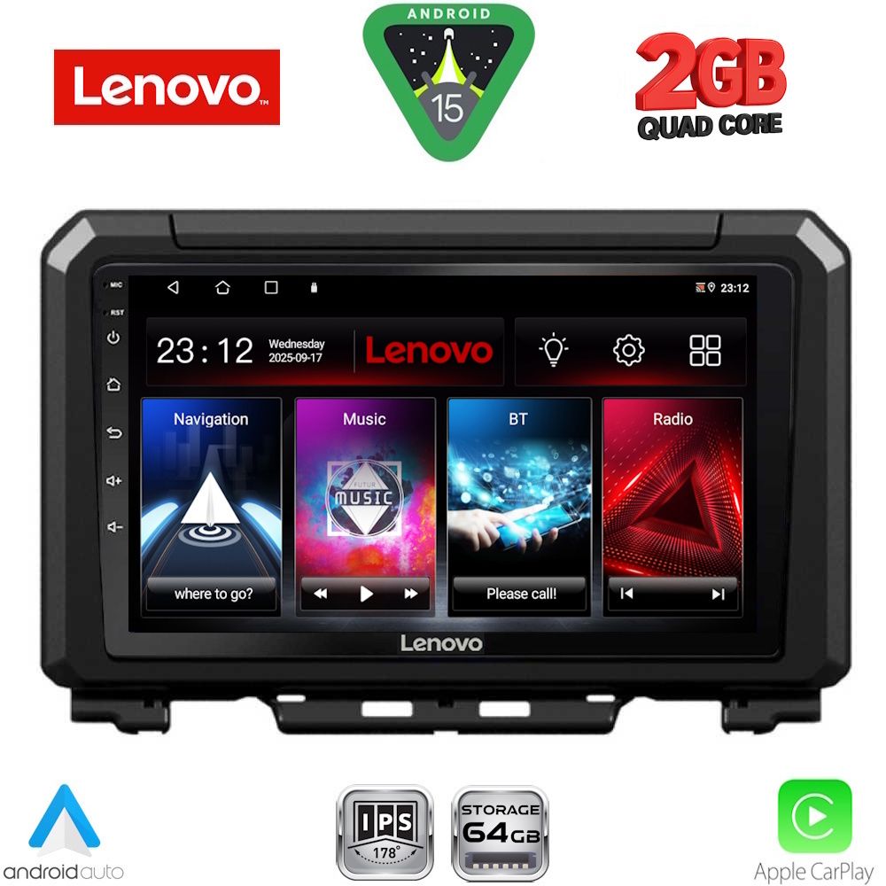 LENOVO LVD 2679_CPA (9inc) MULTIMEDIA TABLET for SUZUKI JIMNY mod. 2017-2026 LENOVO LVD 2679_CPA (9inc) MULTIMEDIA TABLET for SUZUKI JIMNY mod. 2017-2026