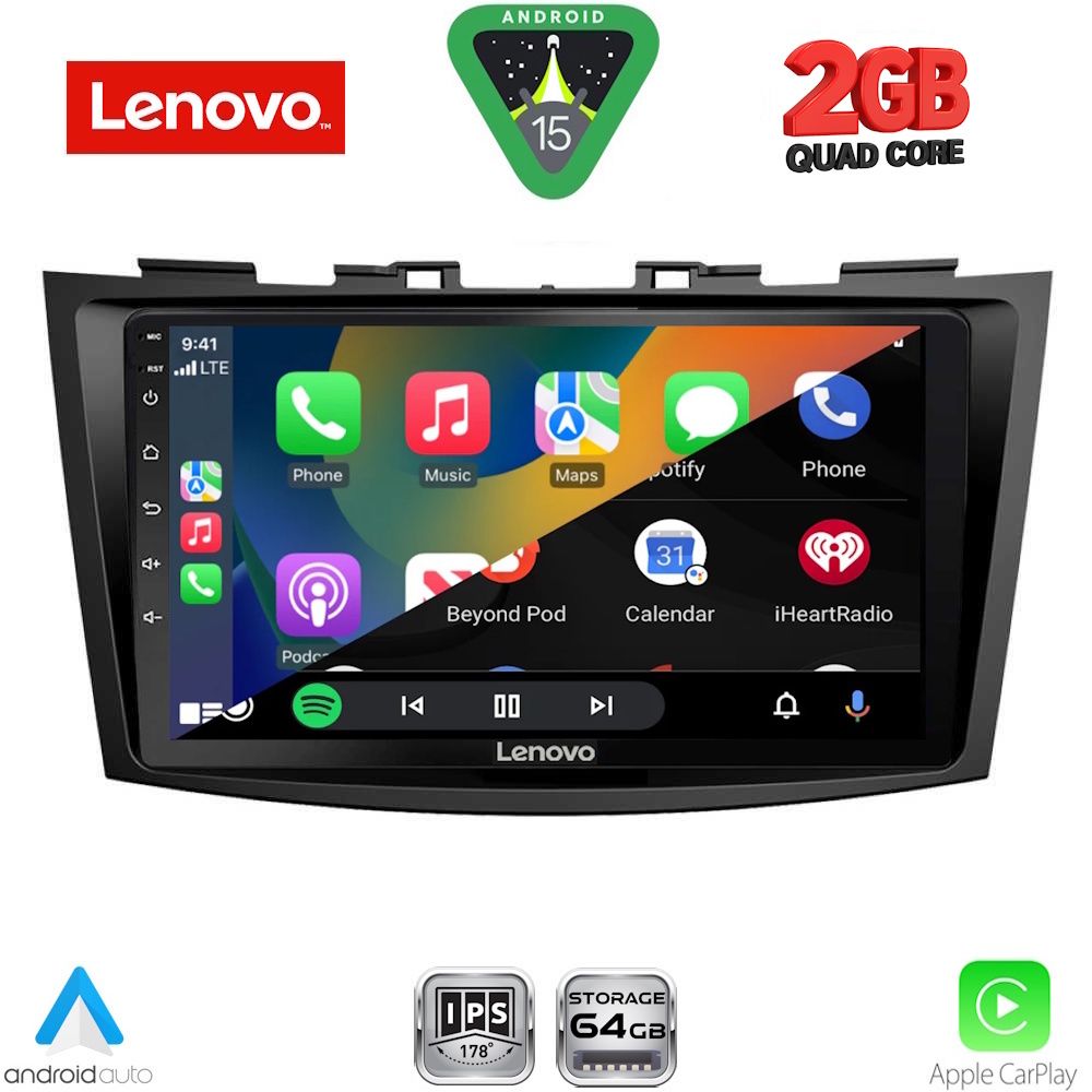 LENOVO LVD 2685_CPA (9inc) MULTIMEDIA TABLET for SUZUKI SWIFT mod. 2011-2016 LENOVO LVD 2685_CPA (9inc) MULTIMEDIA TABLET for SUZUKI SWIFT mod. 2011-2016