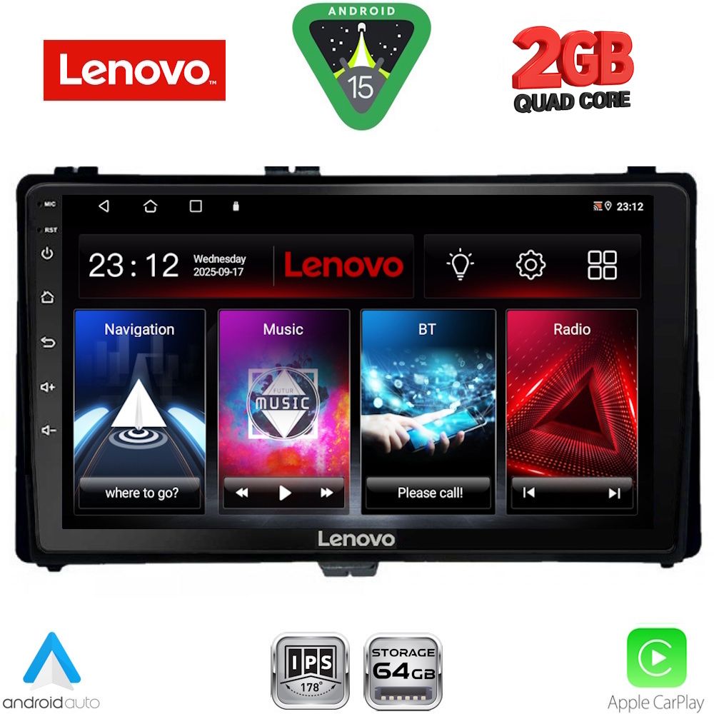 LENOVO LVD 2703_CPA (9inc) MULTIMEDIA TABLET for TOYOTA AURIS mod. 2015-2021 – AYGO X mod. 2022-2026 – COROLLA mod. 2017-2019 LENOVO LVD 2703_CPA (9inc) MULTIMEDIA TABLET for TOYOTA AURIS mod. 2015-2021 – AYGO X mod. 2022-2026 – COROLLA mod. 2017-2019