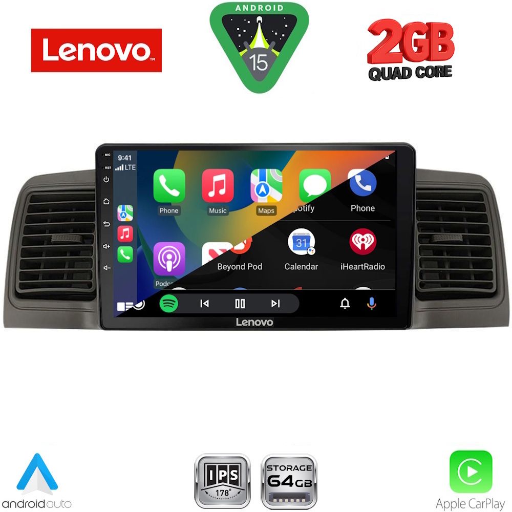 LENOVO LVD 2712BL_CPA (9inc) MULTIMEDIA TABLET for TOYOTA COROLLA mod. 2001-2006 (BLACK) LENOVO LVD 2712BL_CPA (9inc) MULTIMEDIA TABLET for TOYOTA COROLLA mod. 2001-2006 (BLACK)