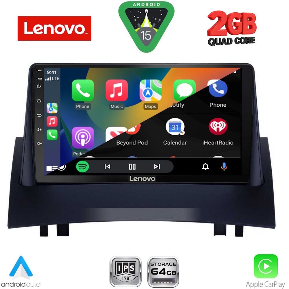 LENOVO LVD 2555_CPA (9inc) MULTIMEDIA TABLET for RENAULT MEGANE 2 mod. 2002-2008 LENOVO LVD 2555_CPA (9inc) MULTIMEDIA TABLET for RENAULT MEGANE 2 mod. 2002-2008