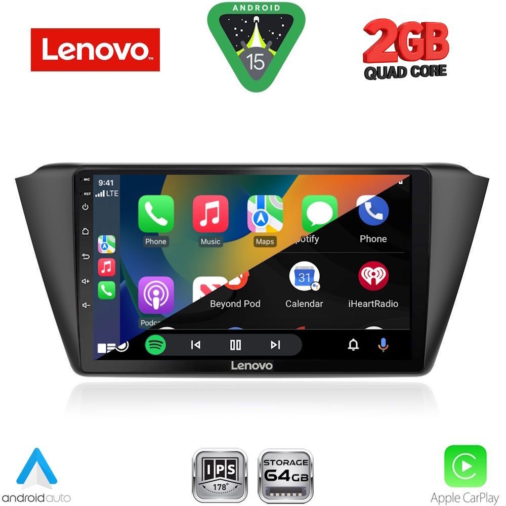 LENOVO LVD 2582_CPA (9inc) MULTIMEDIA TABLET for SKODA FABIA mod. 2015-2022 LENOVO LVD 2582_CPA (9inc) MULTIMEDIA TABLET for SKODA FABIA mod. 2015-2022