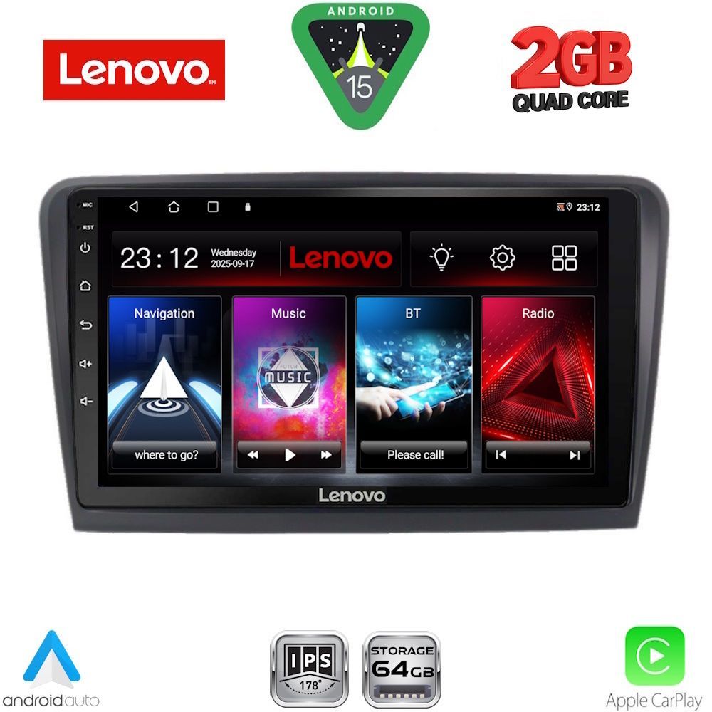 LENOVO LVD 2601_CPA (9inc) MULTIMEDIA TABLET for SKODA RAPID mod. 2012-2023 LENOVO LVD 2601_CPA (9inc) MULTIMEDIA TABLET for SKODA RAPID mod. 2012-2023