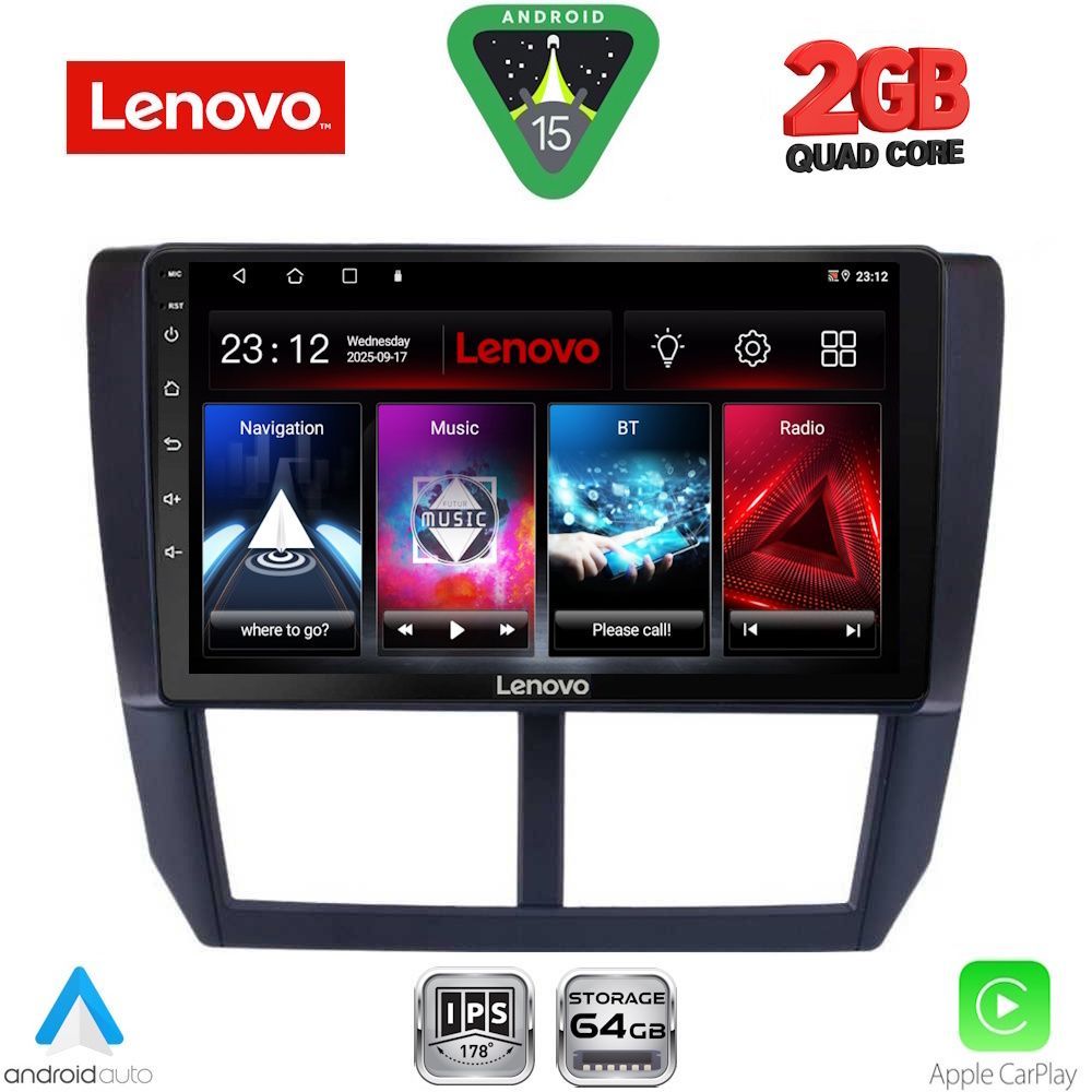 LENOVO LVD 2662_CPA (9inc) MULTIMEDIA TABLET for SUBARU FORESTER - IMPREZA - XV mod. 2008-2013 LENOVO LVD 2662_CPA (9inc) MULTIMEDIA TABLET for SUBARU FORESTER - IMPREZA - XV mod. 2008-2013
