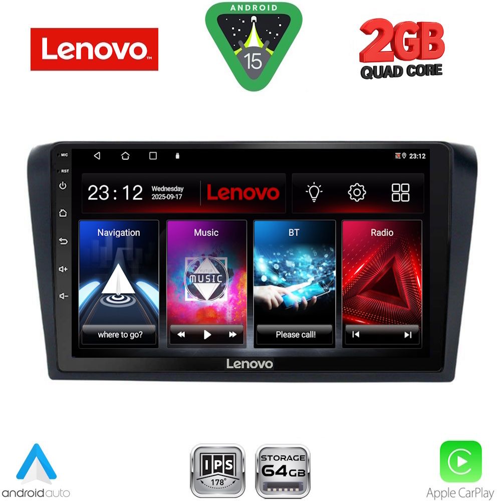 LENOVO LVD 2365_CPA (9inc) MULTIMEDIA TABLET for MAZDA 3 mod. 2003-2008 LENOVO LVD 2365_CPA (9inc) MULTIMEDIA TABLET for MAZDA 3 mod. 2003-2008