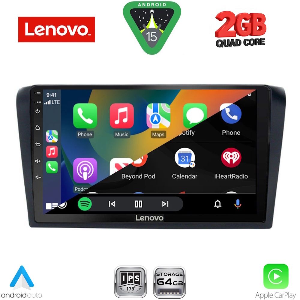 LENOVO LVD 2365_CPA (9inc) MULTIMEDIA TABLET for MAZDA 3 mod. 2003-2008 LENOVO LVD 2365_CPA (9inc) MULTIMEDIA TABLET for MAZDA 3 mod. 2003-2008
