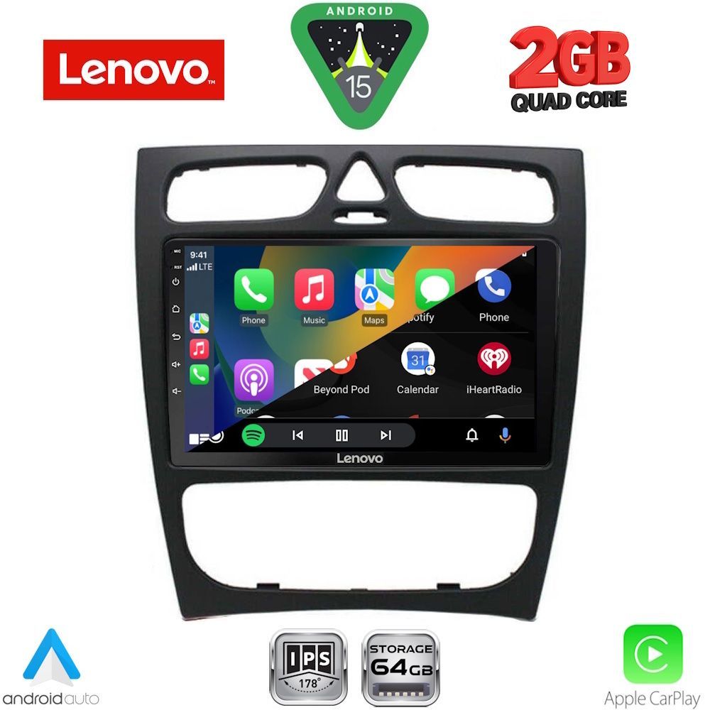 LENOVO LVD 2402_CPA (9inc) MULTIMEDIA TABLET for MERCEDES C (W203) mod. 1999-2004 LENOVO LVD 2402_CPA (9inc) MULTIMEDIA TABLET for MERCEDES C (W203) mod. 1999-2004