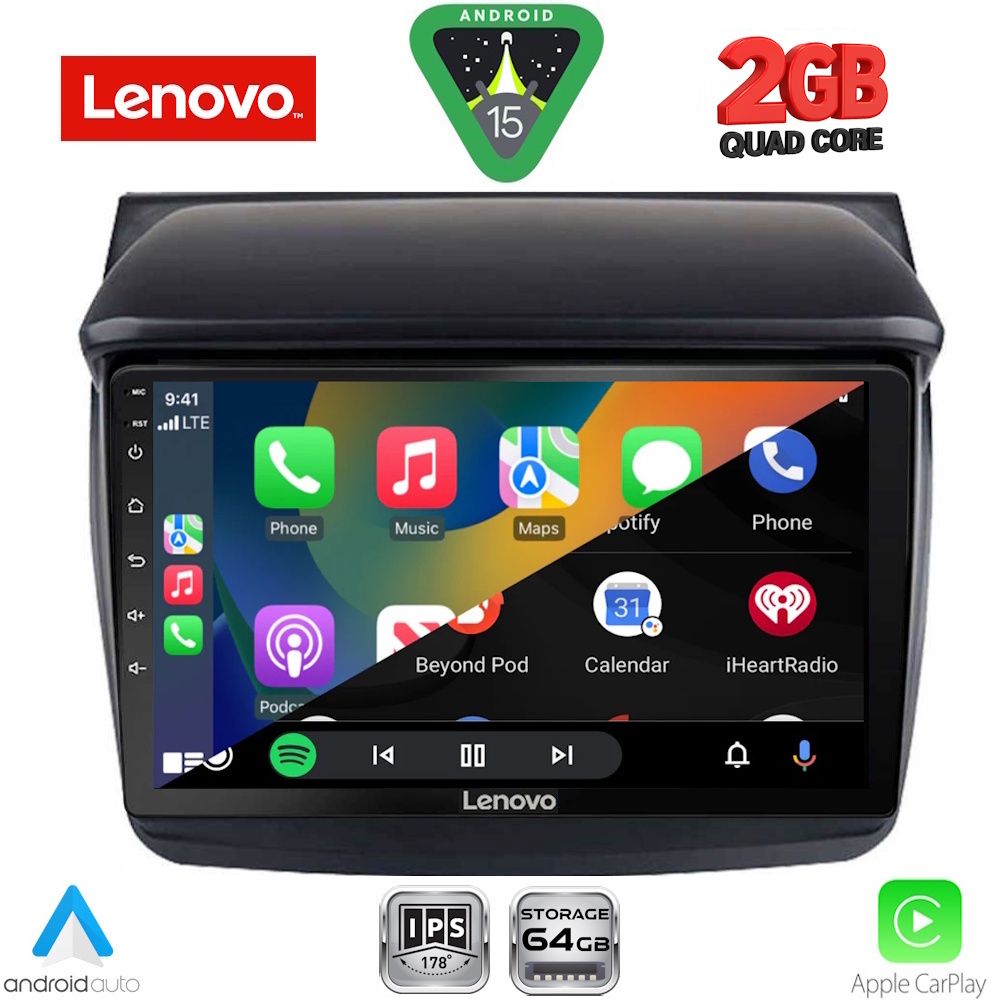 LENOVO LVD 2436_CPA (9inc) MULTIMEDIA TABLET for MITSUBISHI L200 mod. 2006-2015 LENOVO LVD 2436_CPA (9inc) MULTIMEDIA TABLET for MITSUBISHI L200 mod. 2006-2015