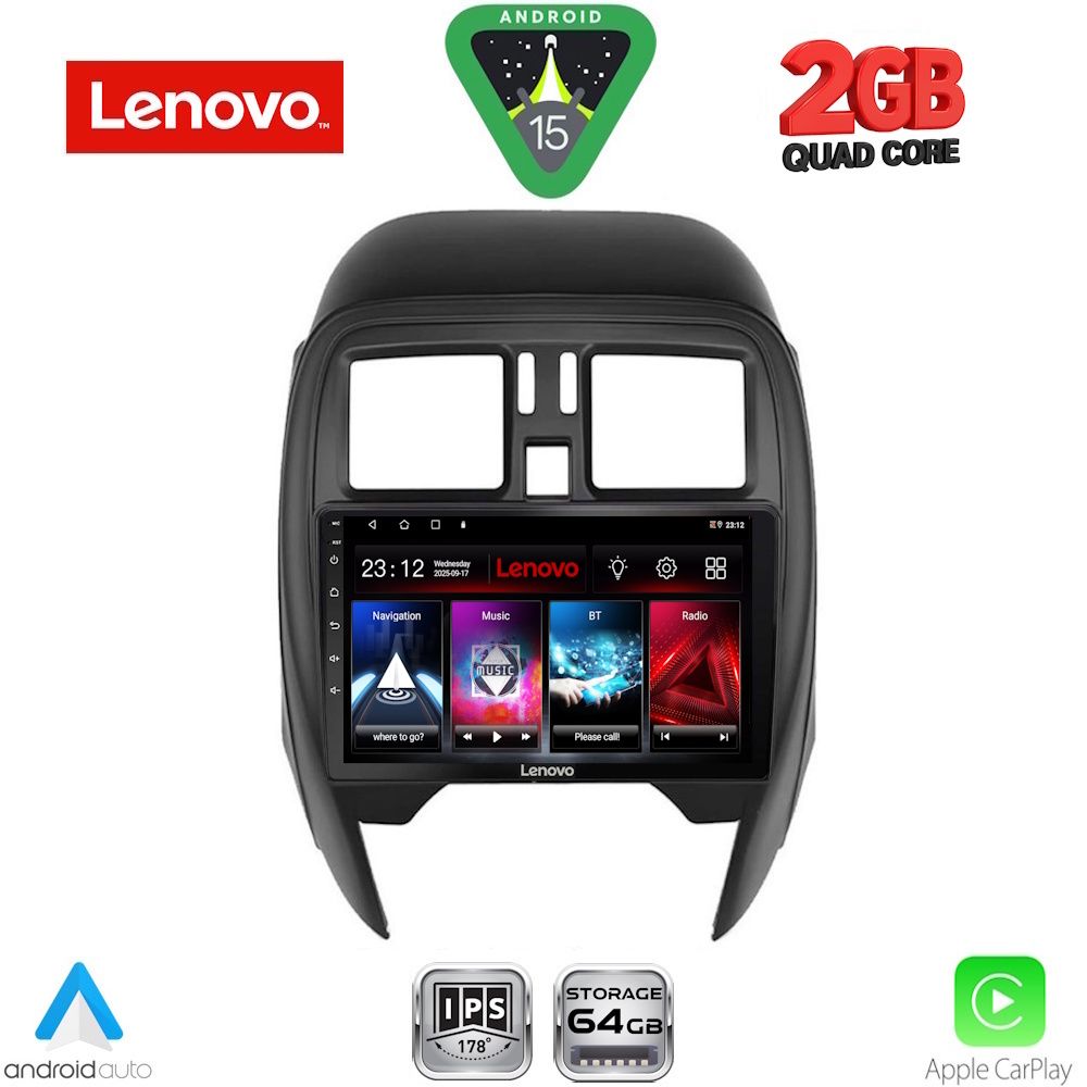 LENOVO LVD 2451_CPA (SQUARE) (9inc) MULTIMEDIA TABLET for NISSAN MICRA mod. 2014-2017 LENOVO LVD 2451_CPA (SQUARE) (9inc) MULTIMEDIA TABLET for NISSAN MICRA mod. 2014-2017
