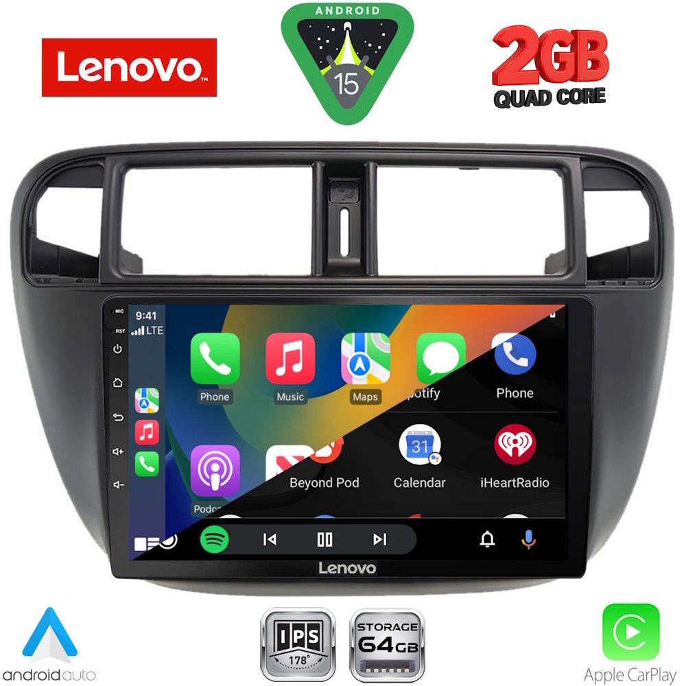LENOVO LVD 2186_CPA A/C (9inc) MULTIMEDIA TABLET for HONDA CIVIC mod. 1995-2001 LENOVO LVD 2186_CPA A/C (9inc) MULTIMEDIA TABLET for HONDA CIVIC mod. 1995-2001