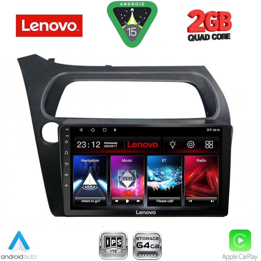 LENOVO LVD 2189_CPA (9inc) MULTIMEDIA TABLET for HONDA CIVIC 3D-5D mod. 2006-2012 LENOVO LVD 2189_CPA (9inc) MULTIMEDIA TABLET for HONDA CIVIC 3D-5D mod. 2006-2012
