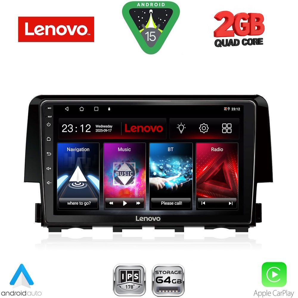 LENOVO LVD 2191_CPA (9inc) MULTIMEDIA TABLET for HONDA CIVIC mod. 2016-2021 LENOVO LVD 2191_CPA (9inc) MULTIMEDIA TABLET for HONDA CIVIC mod. 2016-2021