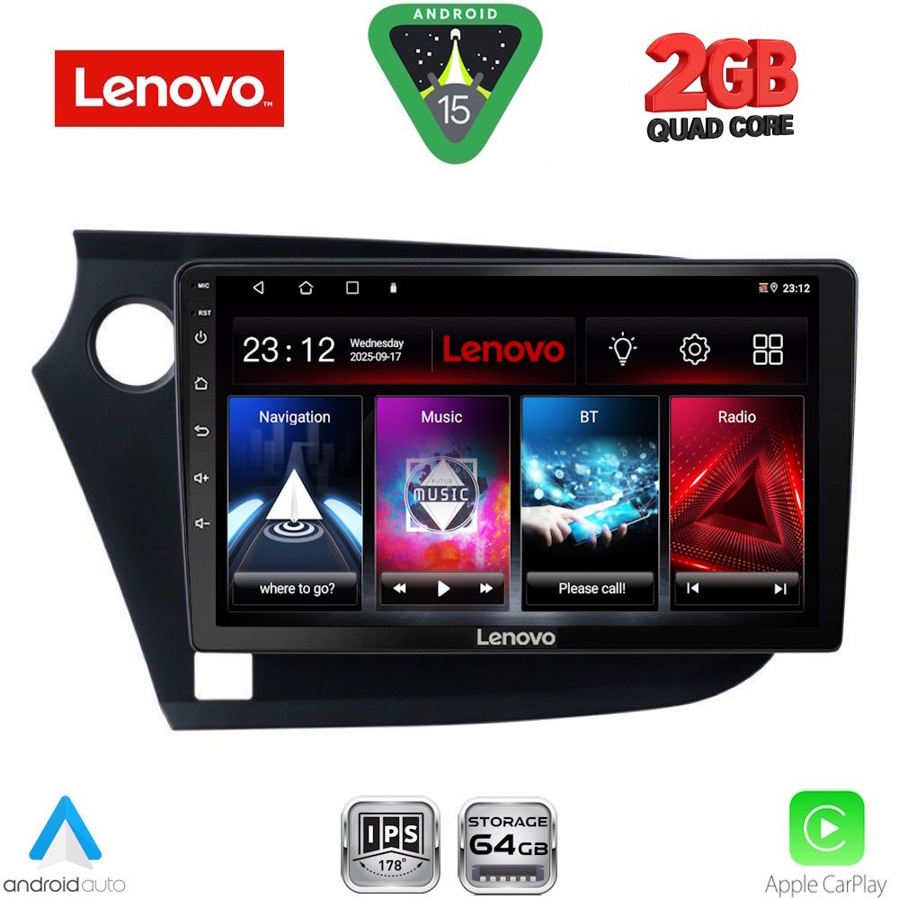 LENOVO LVD 2205_CPA (9inc) MULTIMEDIA TABLET for HONDA INSIGHT mod. 2009-2014 LENOVO LVD 2205_CPA (9inc) MULTIMEDIA TABLET for HONDA INSIGHT mod. 2009-2014