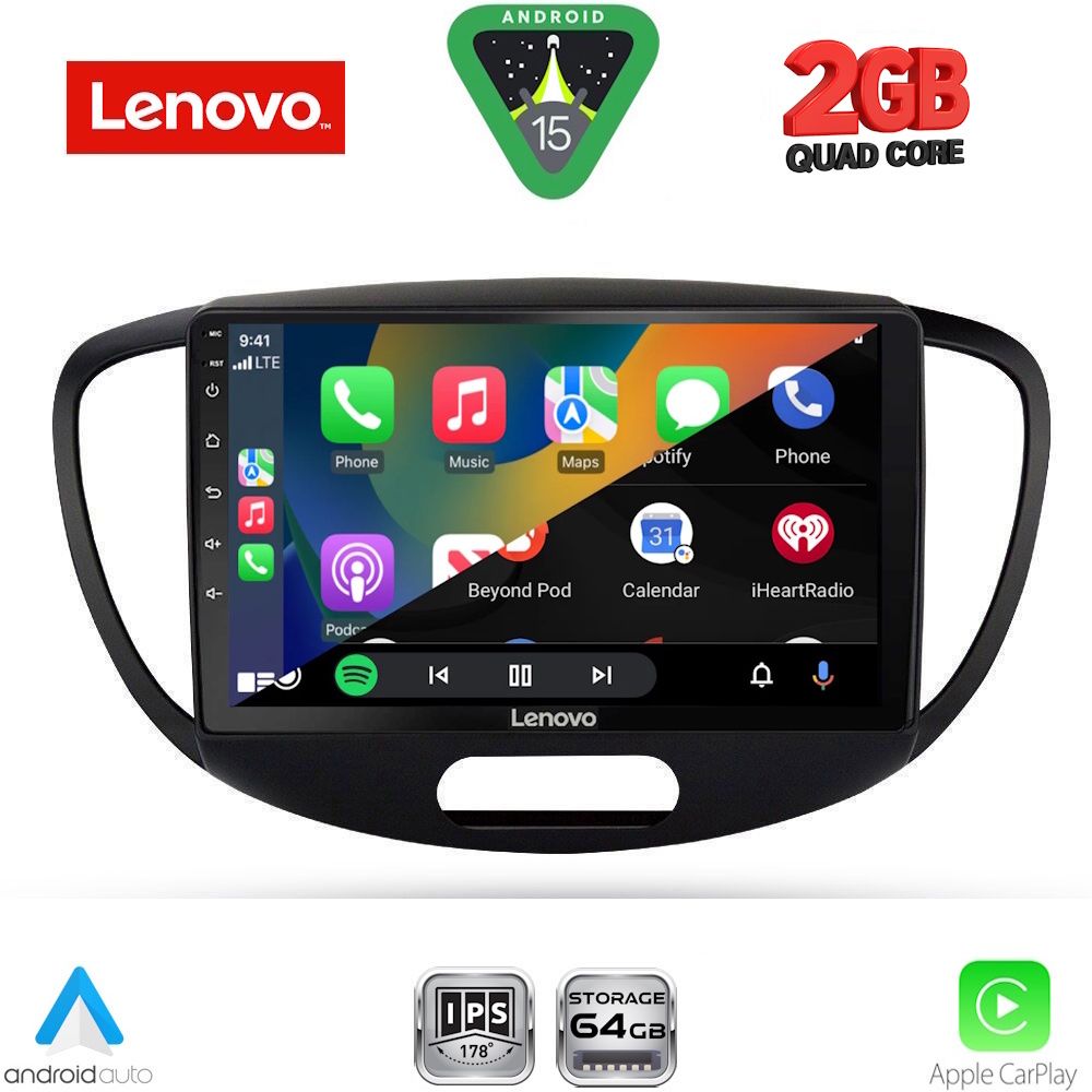 LENOVO LVD 2223_CPA (9inc) MULTIMEDIA TABLET for HYUNDAI i10 mod. 2008-2013 LENOVO LVD 2223_CPA (9inc) MULTIMEDIA TABLET for HYUNDAI i10 mod. 2008-2013