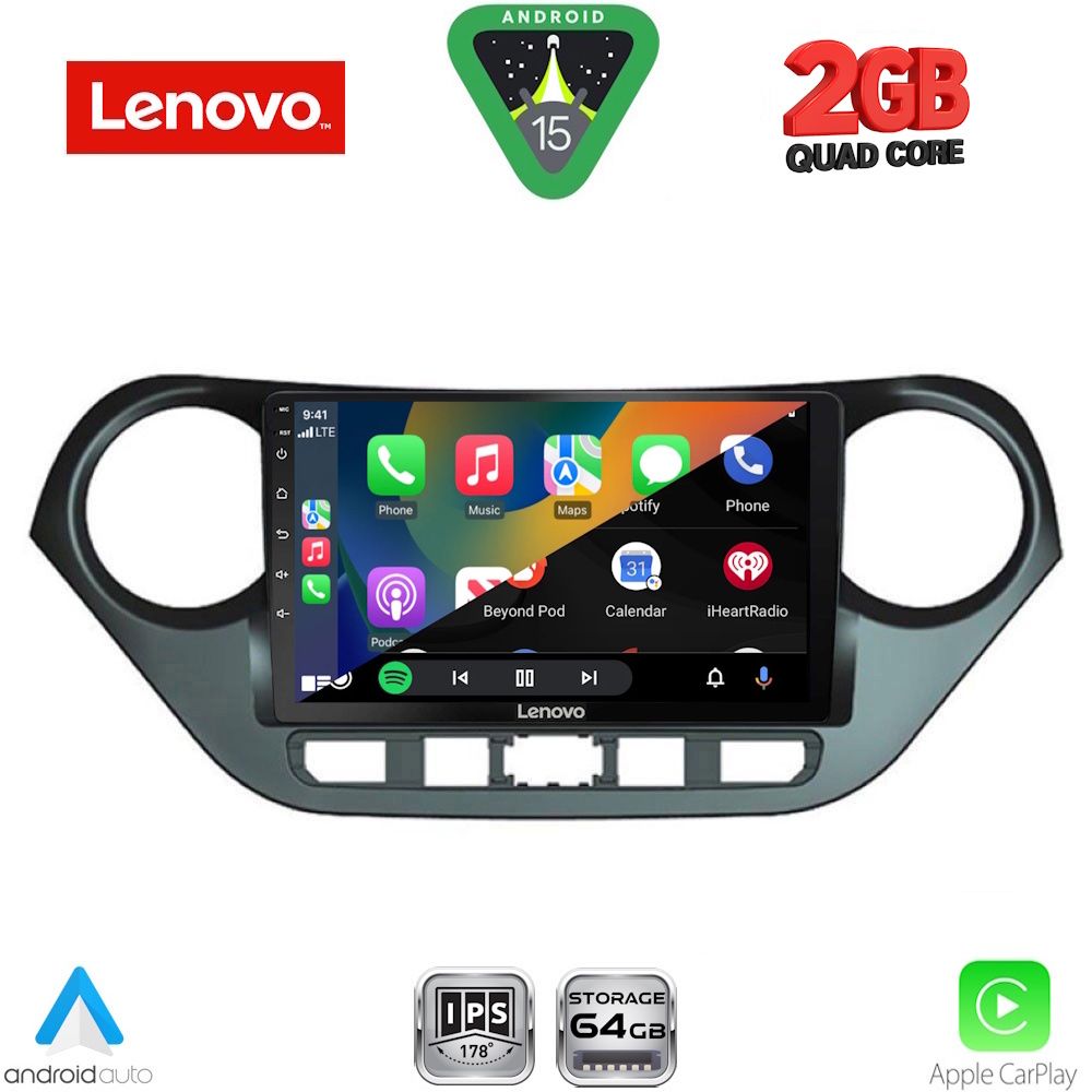 LENOVO LVD 2224_CPA (9inc) MULTIMEDIA TABLET for HYUNDAI i10 mod. 2014-2020 LENOVO LVD 2224_CPA (9inc) MULTIMEDIA TABLET for HYUNDAI i10 mod. 2014-2020