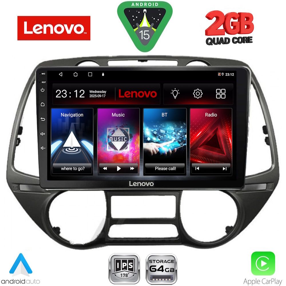 LENOVO LVD 2226_CPA (9inc) MULTIMEDIA TABLET for HYUNDAI i20 mod. 2008-2014 LENOVO LVD 2226_CPA (9inc) MULTIMEDIA TABLET for HYUNDAI i20 mod. 2008-2014