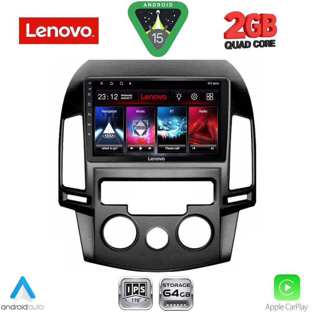 LENOVO LVD 2231_CPA A/C (9inc) MULTIMEDIA TABLET for HYUNDAI i30 mod. 2007-2012 LENOVO LVD 2231_CPA A/C (9inc) MULTIMEDIA TABLET for HYUNDAI i30 mod. 2007-2012