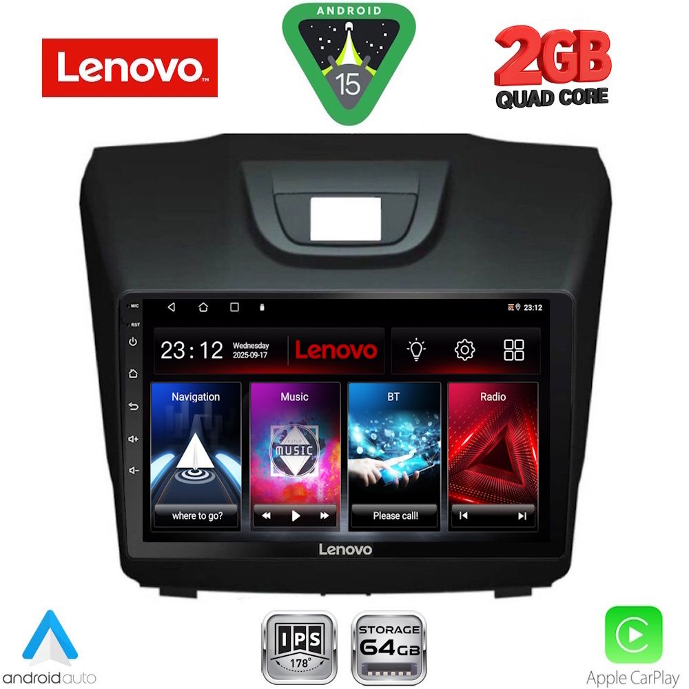 LENOVO LVD 2255_CPA (9inc) MULTIMEDIA TABLET for ISUZU DMAX mod. 2012-2020 LENOVO LVD 2255_CPA (9inc) MULTIMEDIA TABLET for ISUZU DMAX mod. 2012-2020