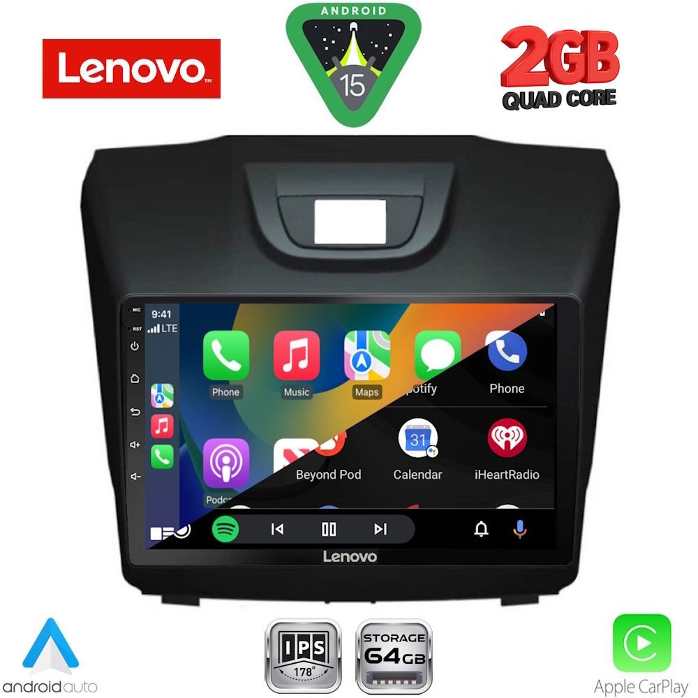 LENOVO LVD 2255_CPA (9inc) MULTIMEDIA TABLET for ISUZU DMAX mod. 2012-2020 LENOVO LVD 2255_CPA (9inc) MULTIMEDIA TABLET for ISUZU DMAX mod. 2012-2020