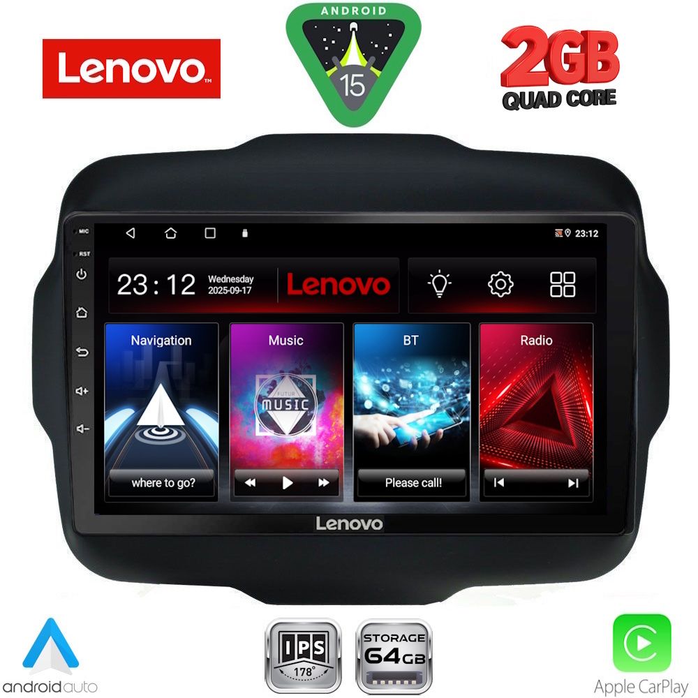 LENOVO LVD 2290_CPA (9inc) MULTIMEDIA TABLET for JEEP RENEGADE mod. 2014-2025 LENOVO LVD 2290_CPA (9inc) MULTIMEDIA TABLET for JEEP RENEGADE mod. 2014-2025