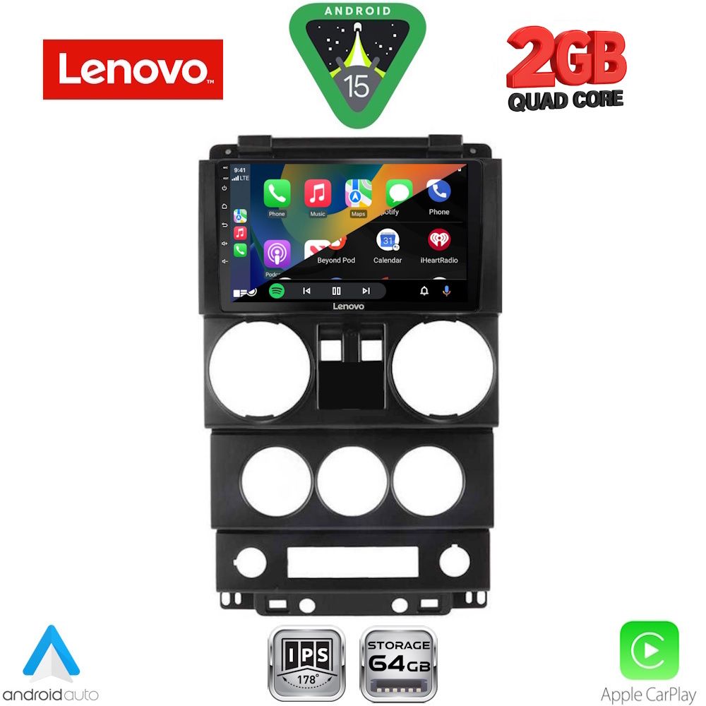 LENOVO LVD 2293_CPA (9inc) MULTIMEDIA TABLET for JEEP WRANGLER mod. 2006-2011 LENOVO LVD 2293_CPA (9inc) MULTIMEDIA TABLET for JEEP WRANGLER mod. 2006-2011