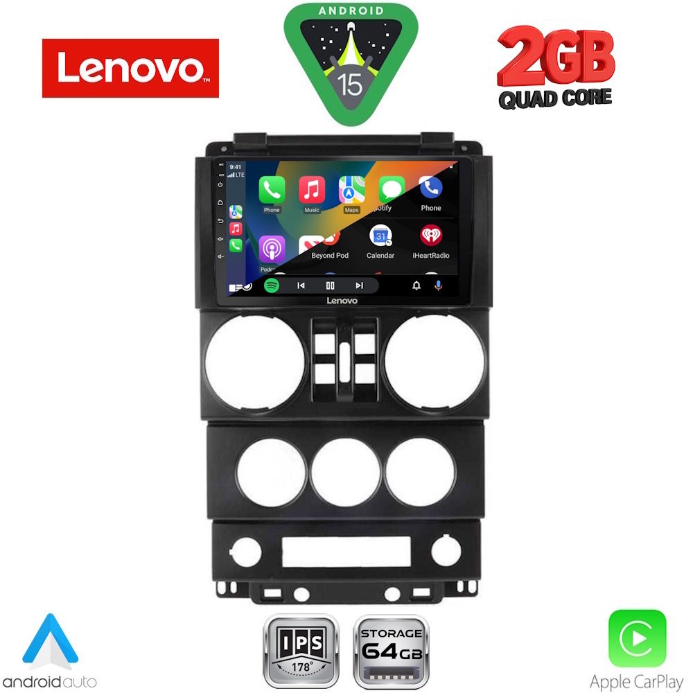LENOVO LVD 2294_CPA (9inc) MULTIMEDIA TABLET for JEEP WRANGLER mod. 2006-2011 LENOVO LVD 2294_CPA (9inc) MULTIMEDIA TABLET for JEEP WRANGLER mod. 2006-2011