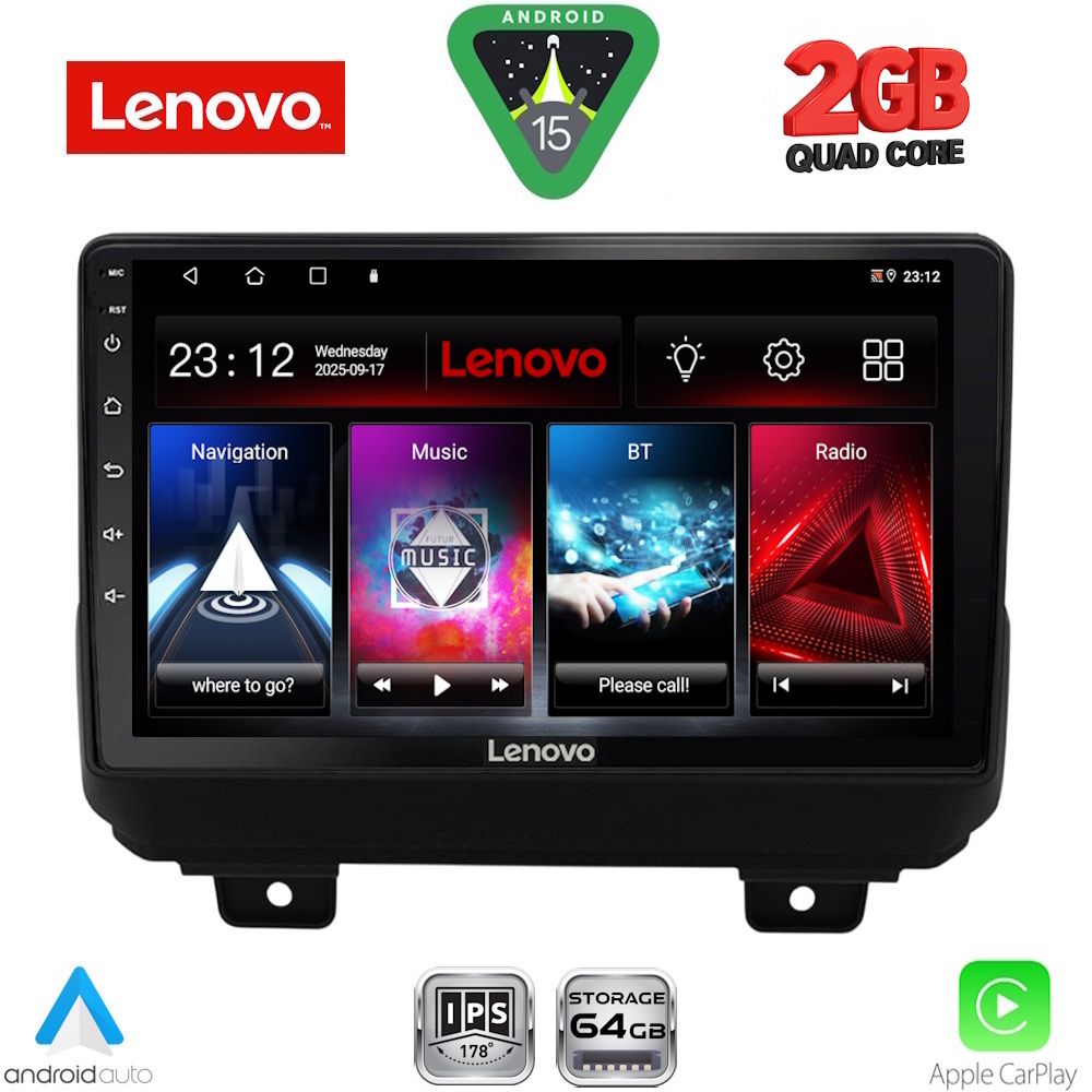 LENOVO LVD 2298_CPA (9inc) MULTIMEDIA TABLET for JEEP WRANGLER mod. 2018-2026 LENOVO LVD 2298_CPA (9inc) MULTIMEDIA TABLET for JEEP WRANGLER mod. 2018-2026