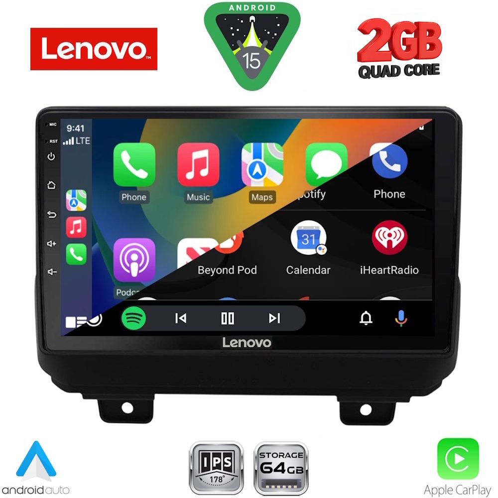 LENOVO LVD 2298_CPA (9inc) MULTIMEDIA TABLET for JEEP WRANGLER mod. 2018-2026 LENOVO LVD 2298_CPA (9inc) MULTIMEDIA TABLET for JEEP WRANGLER mod. 2018-2026